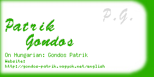 patrik gondos business card